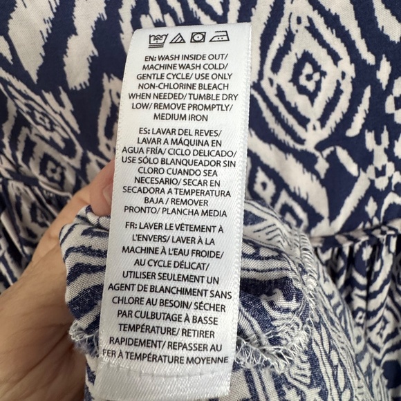 BEACHLUNCHLOUNGE Collection Dress Blue White Women size XL 3/4 sleeve - Picture 9 of 15